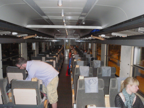 The 3rd class train compartment.
